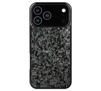 Générique Forged Carbon Fiber Phone Case for iPhone 17 Pro Max, for iPhone 17 Pro Max Case Aramid, All-Inclusive Magnetic Wireless Charging Anti-Fall Protective Phone Cases (Green,17 Pro)