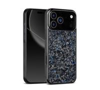 Générique Forged Carbon Fiber Phone Case, Magnetic Wireless Charging, for iPhone 17/16/15/14/13/12/11 Pro Max Plus (Blue,14 Pro)
