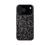 Générique Forged Carbon Fiber Phone Case,Support Wireless Charging,Anti-Slip Sides，Magnetic All-Inclusive Protective Anti-Fall Case (Pink,17 Promax)