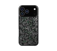 Générique Forged Carbon Fiber Phone Case,Support Wireless Charging,Anti-Slip Sides，Magnetic All-Inclusive Protective Anti-Fall Case (Green,17)