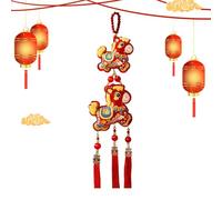 Générique Fortune Horse, Auspicious Decorative Figure, 7.48 inches Bell Accent Display, Stitched Textile Art Design, Lunar Year Blessing Piece, Wealth Success Celebration Detail