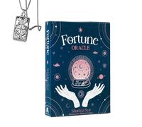 Générique Fortune Oracle - Deck de Poche pour débutants avec Collier - Design perspicace, Facile à Utiliser