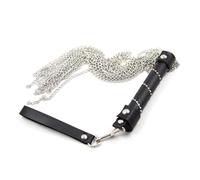 Générique Fouet à Pompons métalliques, Manche en Cuir, chaîne lestée-FRRB96