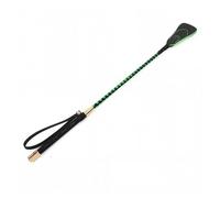 Générique Fouet d'entraînement en Cuir Qui Change de Couleur en Fonction de la température, Fouet Portable for l'entraînement et Le Commandement des Chevaux(Green-(53cm))