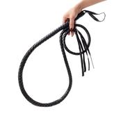 Générique Fouet d'équitation de 1,9 m de Long Accessoire de Fouet pour Costumes de scène et Jeux de rôle - frhlB15 (Noir)