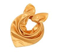 Générique Foulard carré en satin uni for femme, couleur unie, 60 x cm, for soirée, spectacle, simulation de soie(Brown)