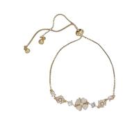 Générique Four Clover Bracelet, Clover Jewelry Charm Bangle, 2.36x1.57x1.18 inches Elegant Everyday Lightweight Adjustable, Wrist Accessory for Comfort Stacking Style, Women, Wear Travel