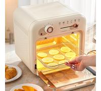Générique Four Combiné Friteuse à Air, Four De Comptoir Multifonction, Four De Grande Capacité De 18 L, Cuisson Saine Et Faible en Gras, Chauffage Uniforme à Double Couche