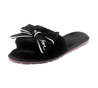 Générique Fourrure Orteil Maison Garder Chaud Pantoufles Femmes nœud Chaussures Ouvert Maison Plat sans Lacet en Peluche Femmes Pantoufle Chaussons Femme #25