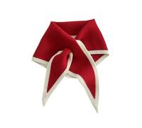 Générique Fourrure Tissu Loup Women Scarf Contrast Color Autumn Winter Knitting Collar Scarf For Outdoor Écharpe Miss Twerk (Red, One Size)