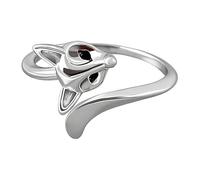 Générique Fox Jewelry Ring, Open Style Animal Band, Tarnish Resistant Fashion Ring Accessory, Silver Gold Finish Fox Design Ornament, Gift Idea for Women Girls Holiday Birthday Wear 0.78inch