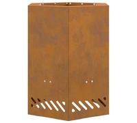 Générique Foyer sans fumée Hexagonal 38x38x51 cm en Acier résistant aux intempéries,Maison & Jardin,Cheminées,Marron,8.6 KG,858985