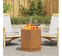 Générique Foyer sans fumée Hexagonal 48x48x51 cm Acier résistant aux intempéries,Maison & Jardin,Cheminées,Marron,11.05 KG,858983