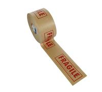 Générique Fragile Tape, Brown Paper Strip, Hot Melt Adhesive Strong Hold, Tearproof Layer, Smooth Application, Eco Material, Perfect for Shipping, Moving, Boxing, Labeling 5.91x5.91x2.83 in