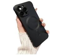 Générique Frameless Matte Ultra Thin Magnetic Phone Case, Metallic Paint Borderless Minimalist Design, for iPhone Case 16/15/14/13/12 Pro Max (iphone_16_Plus,Noir)