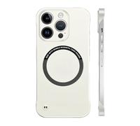 Générique Frameless Matte Ultrathin Magnetic Slim Case for Iphone, Slim Hard Pc Protection Shockproof Case Borderless Minimalist Design for Iphone 16 Pro (White,for iPhone14Pro)