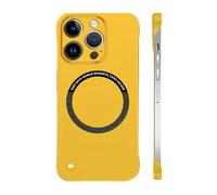 Générique Frameless Matte Ultrathin Magnetic Slim Case for Iphone, Slim Hard Pc Protection Shockproof Case Borderless Minimalist Design for Iphone 16 Pro (Yellow,for iPhone16 Pro Max)