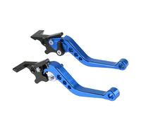 Générique Freins à disque pour avant arrière poignée frein tambour levier d'embrayage pour moto réglable universelle(Bleu)