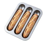 Générique French Bread Pan - 25.5x32cm Carbon Steel 0.8mm | Non Stick Bakeware Mold | Long Roll Loaf Tray For Homemade Bread Sandwich Bakery Kitchen Home Restaurant Commercial Oven Use