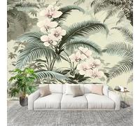 Générique Fresque intissé 250x175cm Fleurs Tropicales RéTro 3D Impression Haute Définition Papier Peint Décoration Murale Poster De Couleur Claire Murale Moderne Salon Chambre á Coucherr Bureau Salle