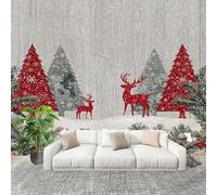 Générique Fresque intissé 400x280cm ThèMe De NoëL 3D Impression Haute Définition Papier Peint Décoration Murale Poster Gris Clair Anti-rides Murale Moderne Salon Chambre á Coucherr Bureau Salle