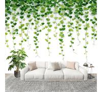 Générique Fresque intissé 400x280cm Vignes En Forme De CœUr 3D Impression Haute Définition Papier Peint Décoration Murale Poster Blanc Anti-rides Murale Moderne Salon Chambre á Coucherr Bureau Salle