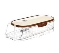 Générique Fridge Egg Organizer - Side Door Storage Rack, Efficient Counter Saver, Smooth Rolling Egg Holder | Transparent Premium Tray, Non Slip Refrigerator Container, Compact Kitchen Solution