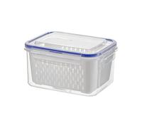 Générique Fridge Fruit Storage Containers - 4 In | Leakproof Transparent Organizers With Removable Colander, Fruit Washing Bowl For Kitchen And Pantry; Perfect For Produce And Daily Prep