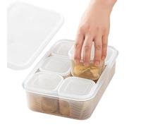 Générique Fridge With Lid - 1 Cup Stackable Fridge Organizer | Leakproof Compartment Food Storage Tray | Salad Meal Prep Container For Business Trip Home Outdoor Traveling Indoor School