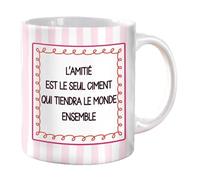Générique Friendship Coffee Mug - 330ml Beverage Cup, Ceramic Mug with Design, Kitchen Drinkware, Morning Beverage, Tea Cup for Home Dorm Office Break Room Brunch Cafeteria