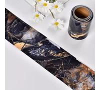 Générique Frise Murale Adhesive 10M papier peint autocollant motif marbre plaque inférieure taille salon porte cadre fenêtre rebord bord emballage(A1001-6,Width 10cm -L 10m)