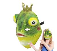 Générique Frog Cosplay Masque, Animal Face Costume, 10.63x9.45 inches, Soft Lightweight Design, Breathable Party Accessory, for Theme Photography, Stage Performance, Carnival, Halloween