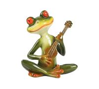 Générique Frog Figurine Decor - Animal Statue | Miniature Resin Animals with Musical Instrument, Frog Sculpture for Outdoor Decor, Animal Statue Decoration, Garden Sculpture for Garden