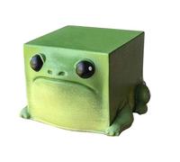 Générique Frog Figurine, Frog Statues for Garden, Cute Square Shaped Mini Desktop Ornament for Shelf, Home Seasonal Decoration for Holidays, Indoor Outdoor Yard Patio Lawn Desk Bookshelf