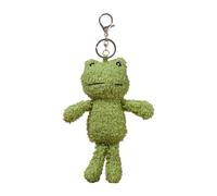 Générique Frog Keychain, Plush Bag Charm, Trendy Stuffed Frog Toy, Soft Short Plush Material, Lightweight and Cuddly, Backpack Purse Car Key Accessory for Students Kids Teens