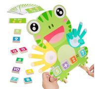 Générique Frog Math Toy - Preschool Counting Learning Aid, 8 inch Shaped with Fingers, Rubber Molded with Texture, Educational Fun Piece, Learning Tool for Boys, Girls, Preschoolers
