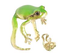 Générique Frog Rings For Women - Funny Weird Adjustable Open Rings | Adjustable Tree Frog Ring | Cool Nature-Themed Animal Jewelry | Cute Frogs Lover Accessories For Daily Wear Parties Collectors