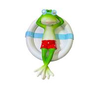 Générique Frog Statue | Water Floating Frog Resin Sculpture for Ponds | Decorative Animal Sculpture for Fish Tank Swimming Pool Backyard Yard Porch Home