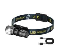 Générique Frontale Rechargeable | 2 en 1 Bandeau Etanche et Reglable,Lampe Frontale Camping Grand Angle pour Travail - Pour Camping Randonnée Pêche Course Cyclisme Marche Chantier Réparation