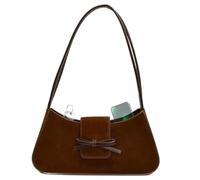 Générique Frosted Bow Shoulder Bag - Multipurpose Underarm Satchel Bag for Daily Life | Portable PU Leather Shoulder Bags with Adjustable Strap for Commuting, School, Office, Travel, Shopping