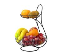 Générique Fruit Basket, 2-Tier Veggie Stand, Metal Storage Rack, Countertop Pantry Shelf, Party Buffet Server, Break Room Apartment Kitchen, Home Office Dining Table Gold