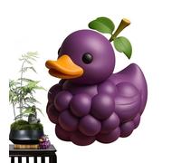 Générique Fruit Duck Statue - Resin 7.5x5.5x6.5cm | Fruit Duck Figurine | Colorful Cute Ornament Creative Animal Craft Decoration for Shelf Dorm Living Room Bedroom Table Display