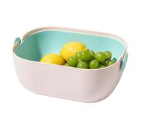 Générique Fruit & Vegetable Wash Bowl - 2 In 1 Colander & Draining Basin