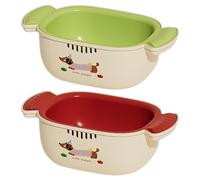 Générique Fruit Washing Bowl with Strainer, Vegetable Basket, Space Saving Cleaning and Mixing for Pasta, Rice, Berries, Veggies, Food Prep, Salads, Meal, Noodles, 7.8x4.37x2.8 Inches