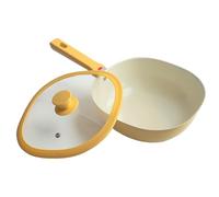 Générique Fry Pan - 1.9L Alloy Nonstick Skillet Versatile Cookware | Sturdy Design Perfect for Grilling, Sautéing, Meal Prep, Baking, Home Cooking, Apartments or Everyday Use, 16.26x9.45x3.94in