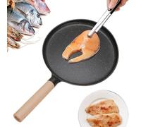 Générique Frying Pans Nonstick, 9.5-Inch Skillet Cookware, Reusable Pan with Ergonomic Handle, Even-Heat Cooking, for Stove Use at Home, Camping, Restaurant, or Kitchen Meal Prep