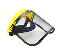 Générique Full Face Shield, Chainsaw Safety Visor, Adjustable Headgear Design, Sturdy Wire Mesh Protection, Ideal for Men, Women, Arborist, Yard Work, Forestry, Logging, Yellow Color