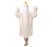 Générique Fun Big White Gooses Pajamas | Cute Gooses Hoodie Blanket Pajamas,Warming Soft,Couple Home Wear Halloween Cosplay Costumes For Women Men