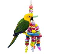 Générique Fun Cockatiel Toys - Colorful Bird Chew, Chewing Gear for Stimulating, Cockatiel Bead Tool, Bird Supply with Premium Quality Base, Synthetic-Free Unit for Playing and Shredding