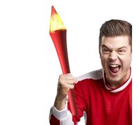 Générique Fun Glowing Torch - 6.5x6.5x40.5cmHandheld Flashlights For Sports Decor, Decorative Party Torch, Sports Torches | With Charging Cable, Realistic Feel For School